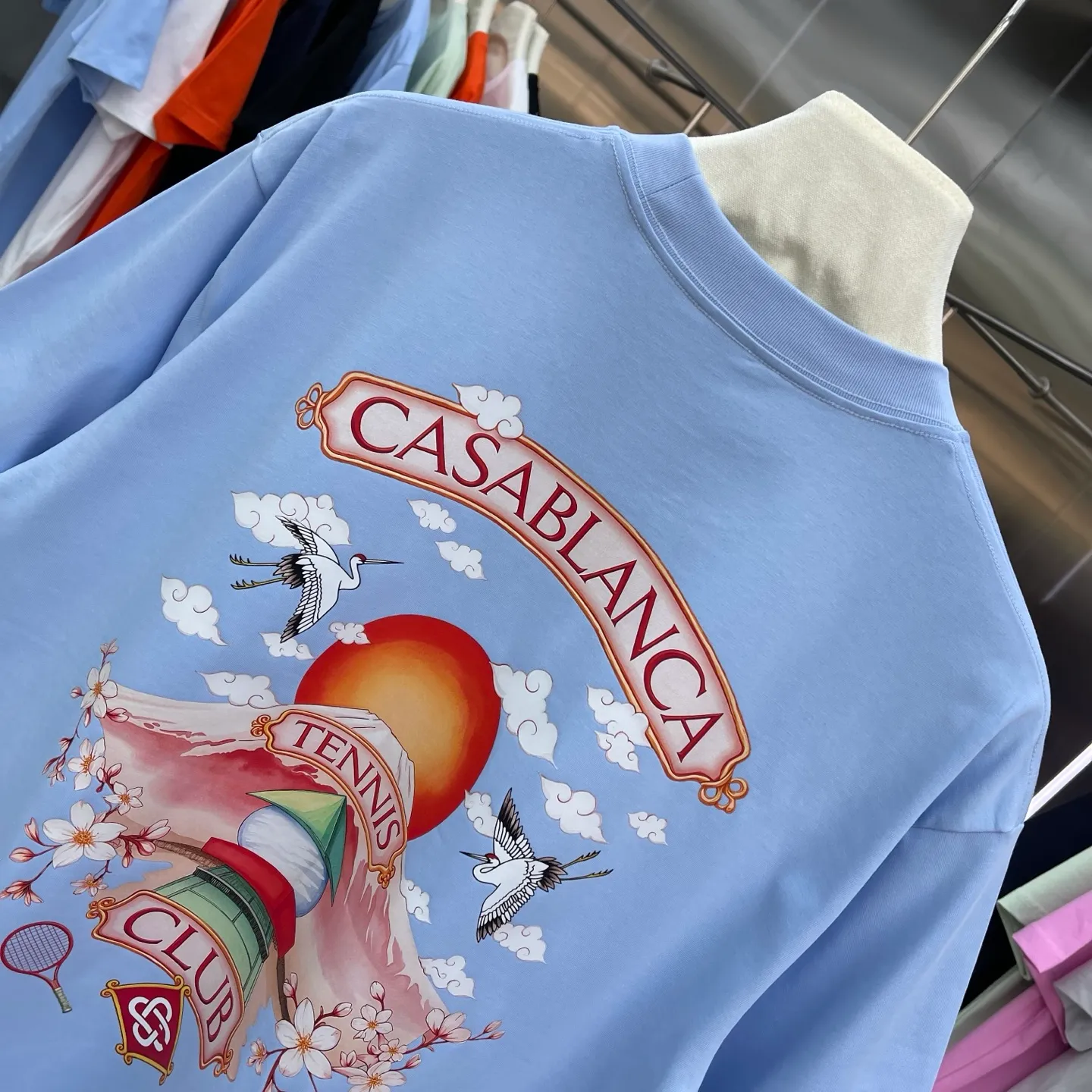New Arrival Casablanca Classic Series T ～ ， ， 。 ， Classic ， In Stock ！ ：White Black Green Gray Light Green Blue Royal Blue Orange（8 ） Size：S M L XL XXL